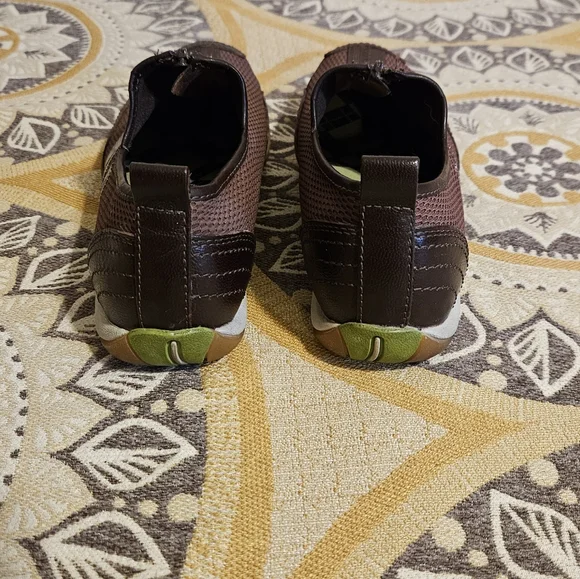 Merrell Barrado espresso brown zip-up leather canvas performance sneakers shoes - Picture 3 of 4